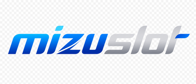 Logo mizuslot putih di latar mint